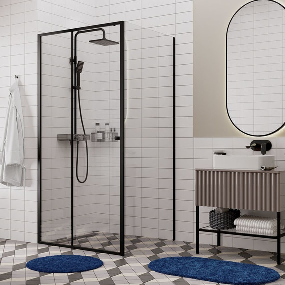 Душевое ограждение WasserKraft Dill 100х100 см 61S19, чёрный/прозрачное - фото 4