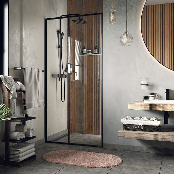 Душевая дверь WasserKraft Dill 140 см 61S31, черный/прозрачное - фото 2