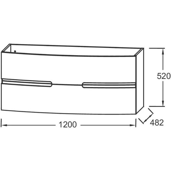 Тумба подвесная с раковиной Jacob Delafon Nona 120 см EB1890RU-G1C (раковина из искусственного мрамора) - фото 6