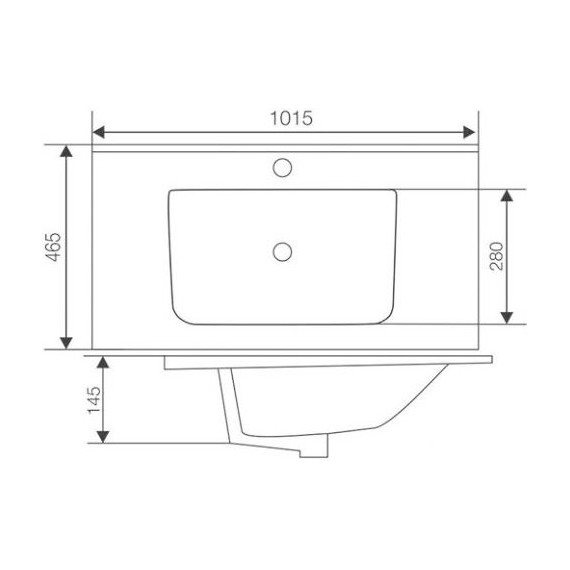 Тумба подвесная с раковиной Mirsant Ultra 100 см (раковина More 100), серый матовый - фото 6