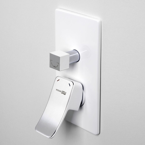 Смеситель для ванны WasserKraft Aller 10641WHITE, белый/хром - фото 2