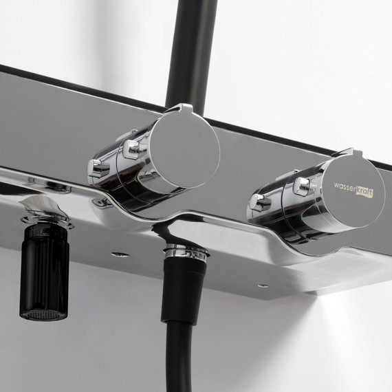 Душевая стойка с термостатом WasserKraft Thermo A11401, черный - фото 9