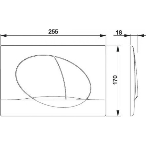 Кнопка смыва Roca Active 42B 8901140B2, хром матовый - фото 2