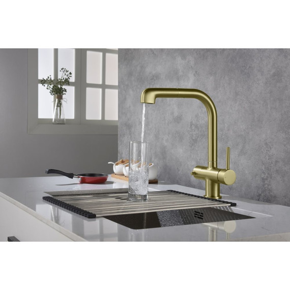 Смеситель для кухни Timo Saona 2346/17FL, золото матовое - фото 3
