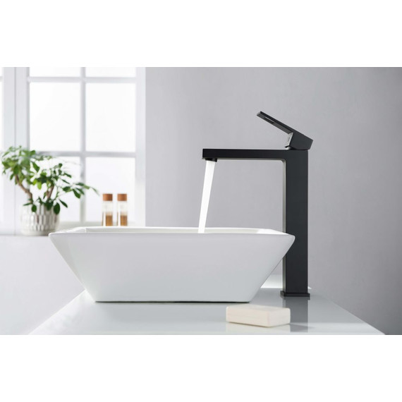 Смеситель для раковины высокий Timo Briana 7111/03F, черный матовый - фото 3