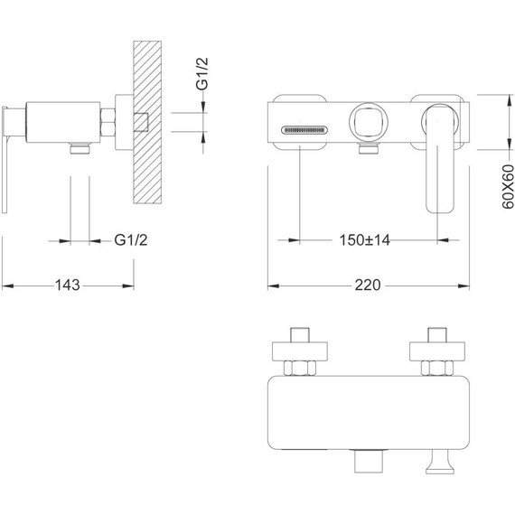Смеситель для ванны Timo Torne 4314/02Y, антик - фото 6