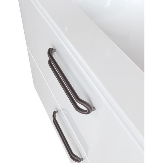 Тумба подвесная с раковиной Iddis Brick 100 см BRI10W1i95K, белый глянец - фото 5