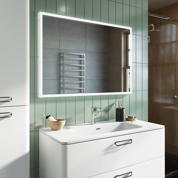 Тумба подвесная с раковиной Iddis Brick 100 см BRI10W1i95K, белый глянец - фото 3