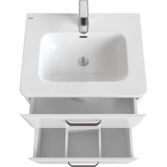 Тумба подвесная с раковиной Iddis Brick 60 см BRI60W0i95K, белый глянец - фото 6