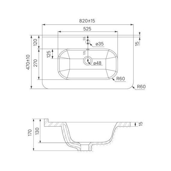 Тумба подвесная с раковиной Iddis Brick 80 см BRI80W0i95K, белый глянец - фото 10