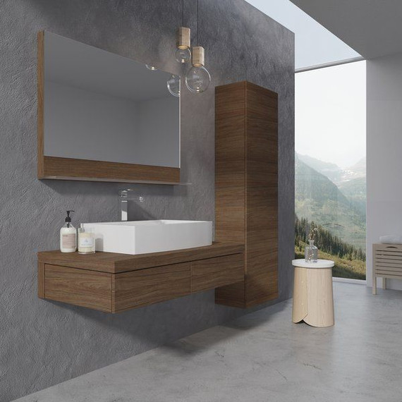 Пенал подвесной Ravak Formy 46 см X000001262, орех - фото 2