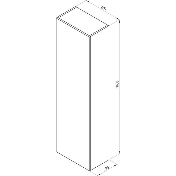 Пенал подвесной Ravak Formy 46 см X000001262, орех - фото 3
