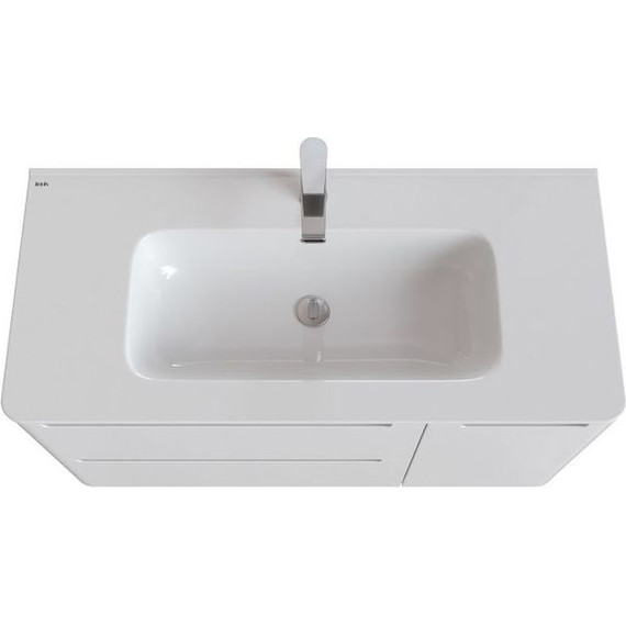Тумба подвесная с раковиной Iddis Edifice 100 см EDI10W1i95K, белый глянец - фото 9