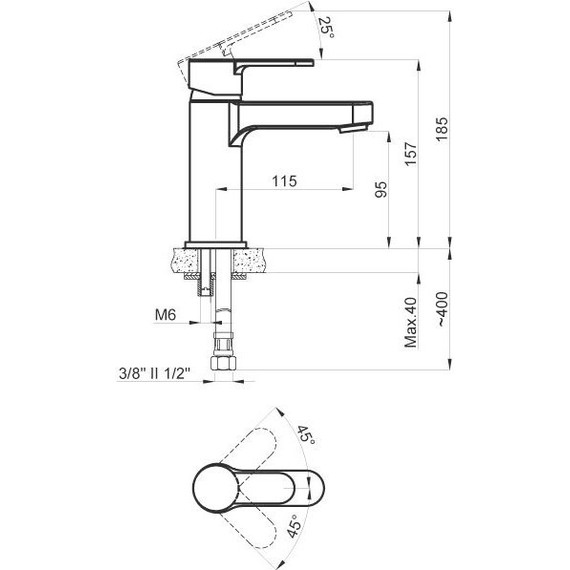 Смеситель для раковины Azario Tevis AZ-15494501 - фото 2