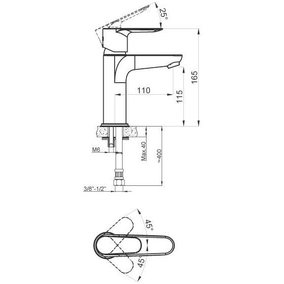 Смеситель для раковины Azario Leya AZ-15924501 - фото 2