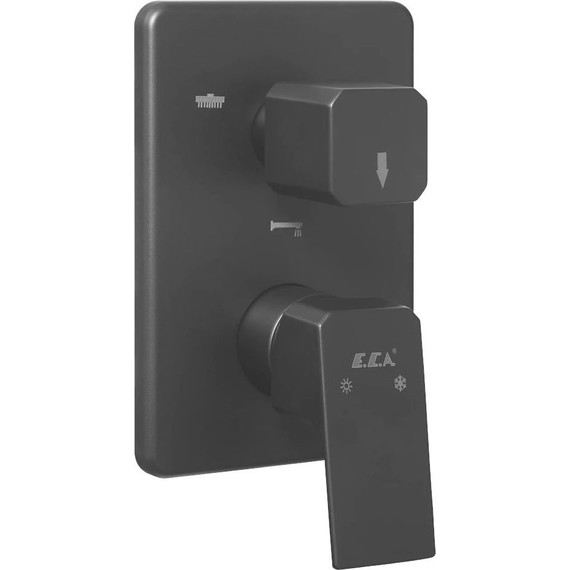 Смеситель для ванны E.C.A. Tiera 102167305C1EX-K, черный матовый - фото 