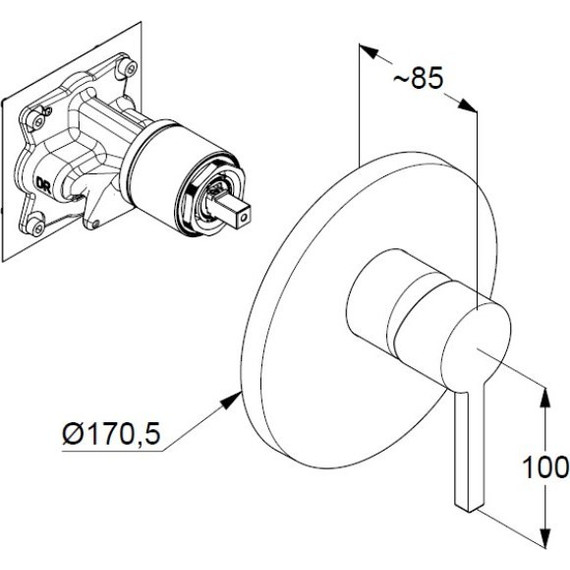 Смеситель для душа Kludi Nova Fonte 206550515 - фото 2