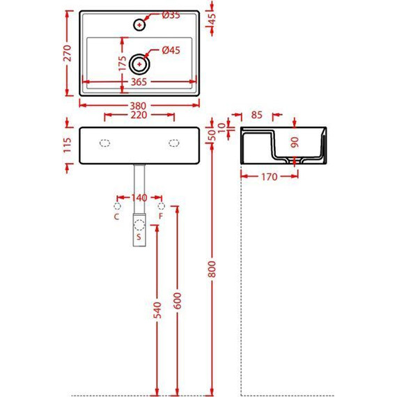 Раковина-чаша ArtCeram Scalino 38 см SCL005 01 00 - фото 2