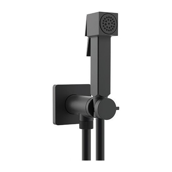 Набор для гигиенического душа Bossini Cube Brass E38003B.073 (с прогрессивным картриджем​) черный матовый - фото 