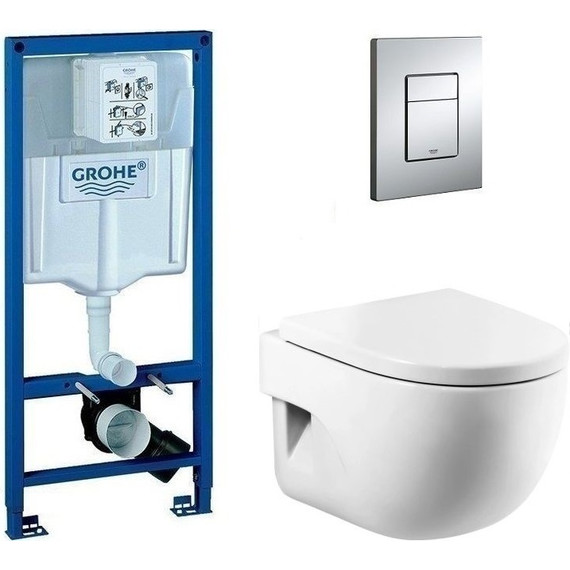 Инсталляция Grohe Rapid SL с подвесным унитазом Roca Meridian New - фото 