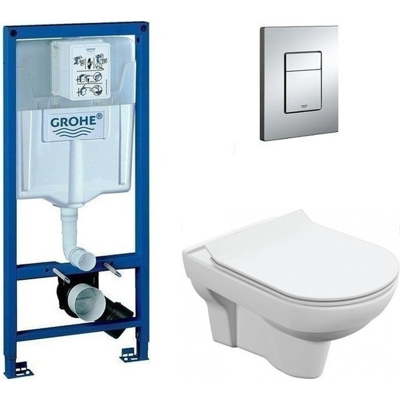 Инсталляция Grohe Rapid SL с подвесным унитазом Cersanit City New Clean On - фото 