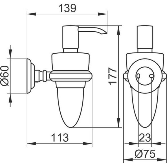 Дозатор для жидкого мыла Keuco Astor 02152019000 - фото 2