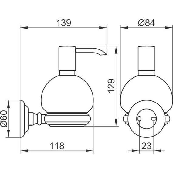 Дозатор для жидкого мыла Keuco Astor 02153019000 - фото 2