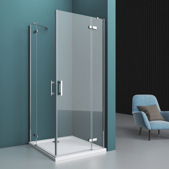 Душевое ограждение BelBagno 100х80 см KRAFT-AH-22-100/80-C-Cr-R, хром/прозрачное - фото 