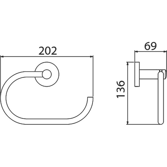 Полотенцедержатель Timo Saona 13050/17, цвет золото матовое - фото 5