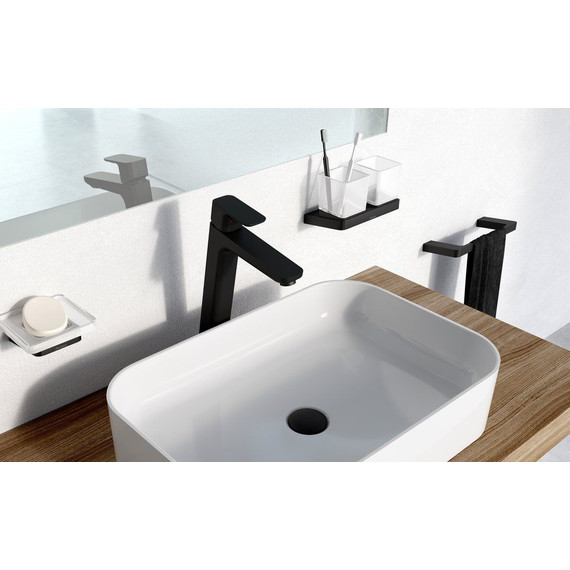 Смеситель для раковины высокий Ravak 10° Free TD F 015.20 X070151, чёрный матовый - фото 3