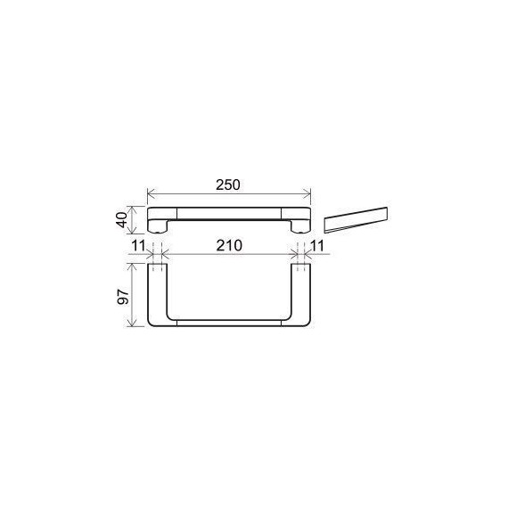 Полотенцедержатель Ravak 10° X07P560, цвет чёрный - фото 4