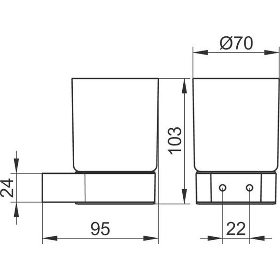 Стакан для зубных щеток Keuco Plan 14950010100, цвет хром - фото 3