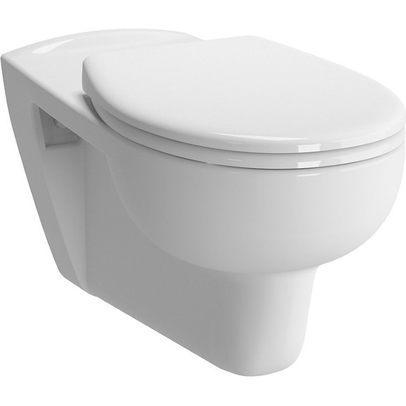 Унитаз подвесной безободковый Vitra Conforma 5810B003-6234 для людей с ограниченными возможностями, с крышкой дюропласт - фото 