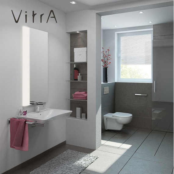 Унитаз подвесной безободковый Vitra Conforma 5810B003-6234 для людей с ограниченными возможностями, с крышкой дюропласт - фото 6