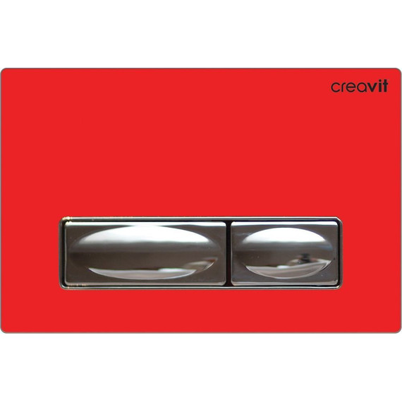 Кнопка смыва Creavit Design GP4003.00, красный/хром - фото 