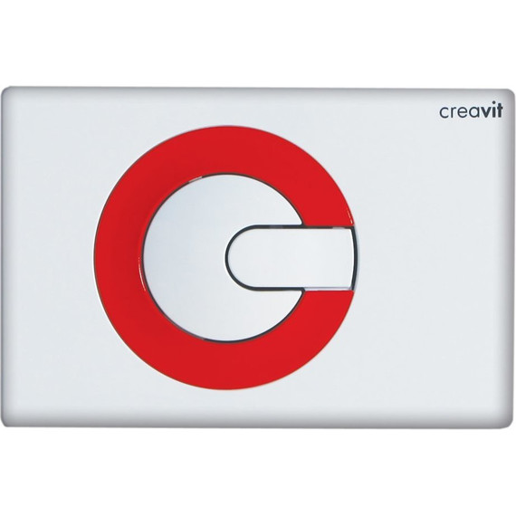 Кнопка смыва Creavit Power GP5001.01, белый/красный - фото 