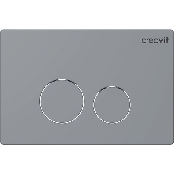 Кнопка смыва Creavit Terra GP9002.00, серый матовый - фото 