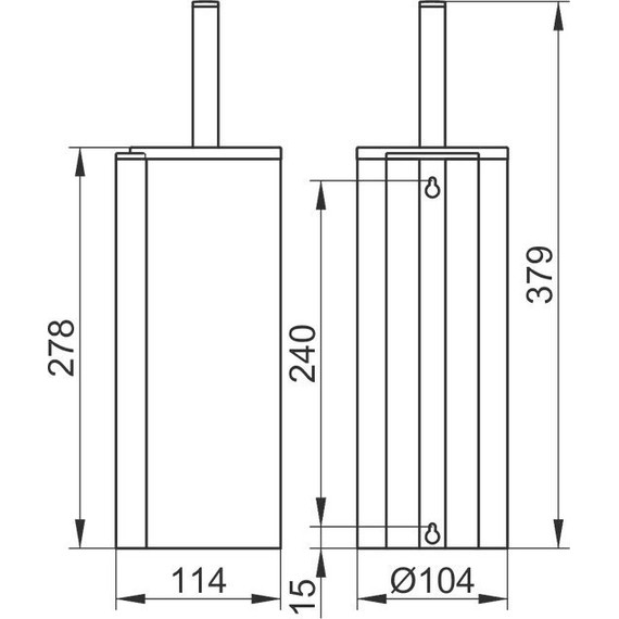 Ёршик для унитаза Keuco Plan 14964010100, цвет хром - фото 2