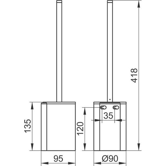 Ёршик для унитаза Keuco Plan 14972010100, цвет хром/белый - фото 3
