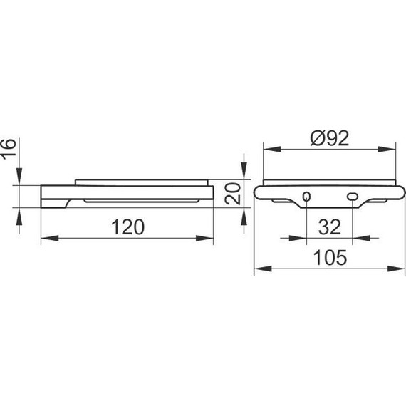 Мыльница Keuco Edition 400 11555139000, цвет хром чёрный - фото 2