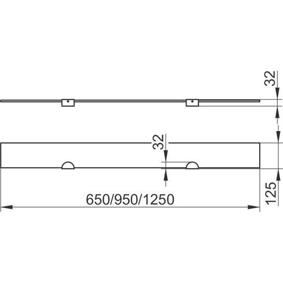 Стеклянная полка Keuco Edition 300 65 см 30010005600 - фото 2