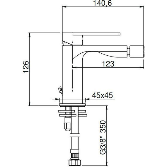 Смеситель для биде AQG Alpha 01ALP200CR - фото 2