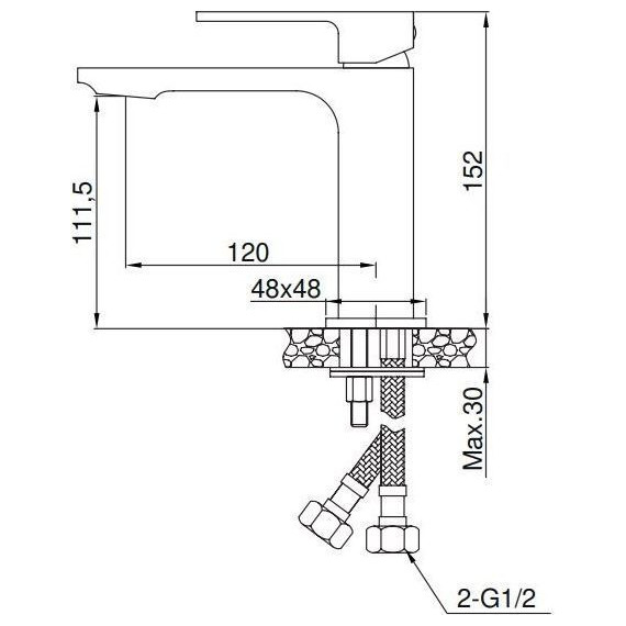 Смеситель для раковины AQG Bold 01BOL100NG, черный матовый - фото 4