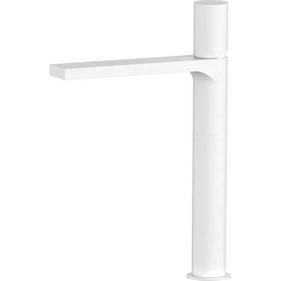 Смеситель для раковины высокий AQG Tube 01TUB120BL, белый матовый - фото 