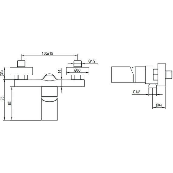 Смеситель для душа AQG Tube 01TUB300NG, черный матовый - фото 3