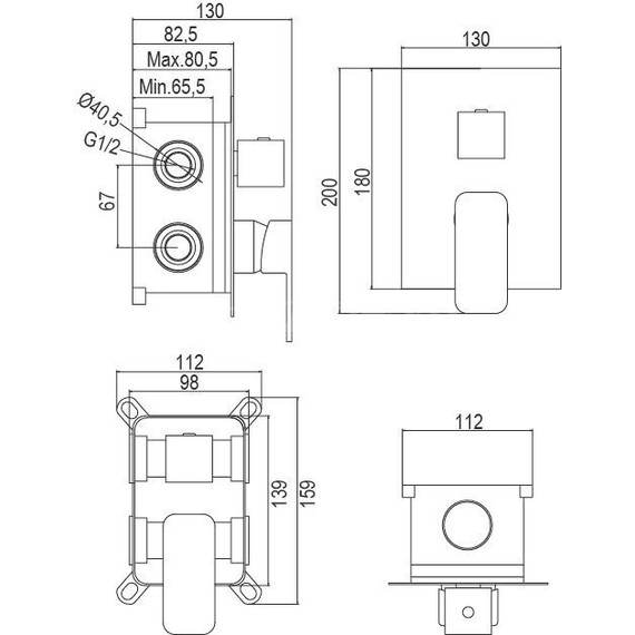 Душевая система для душа AQG Alpha EC216 19ALPEC21602 - фото 3