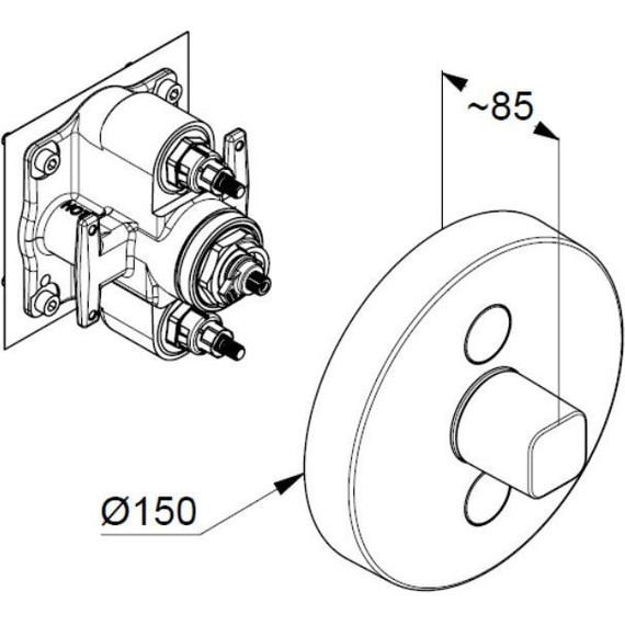 Смеситель для душа Kludi Push 387120538 - фото 2