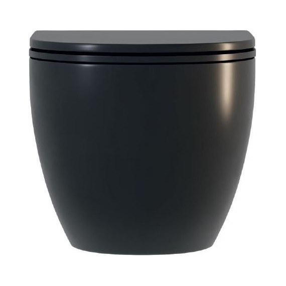 Унитаз подвесной безободковый Sole Pandora 2 black с крышкой микролифт, Цвет производителя: чёрный - фото 3