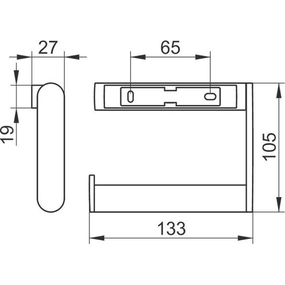 Держатель для туалетной бумаги Keuco Plan 14962070000, цвет нержавеющая сталь - фото 2