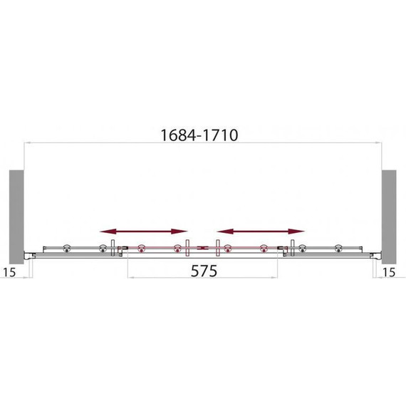 Шторка для ванны BelBagno 170 см UNO-VF-2-170/145-M-Cr, хром/матовое - фото 6